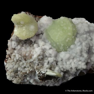 Adamite on Calcite