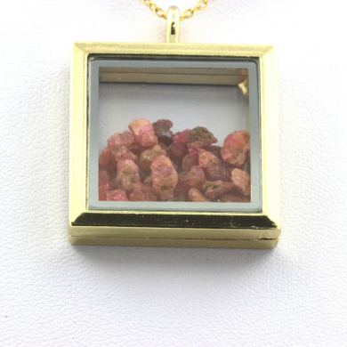 Raw Spinel necklace.