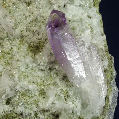 Quartz (Amethyst) with Epidote