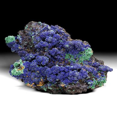 Azurite with Malachite