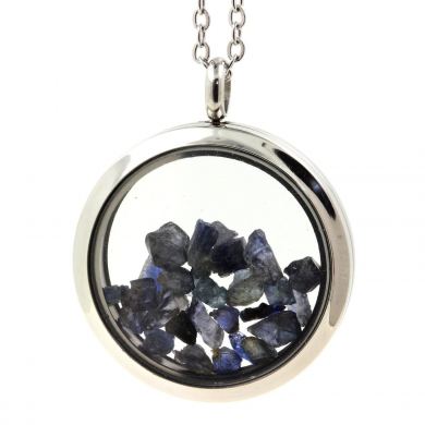 Raw Sapphire necklace.