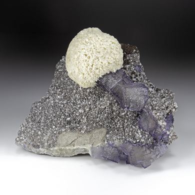 Barite with Fluorite, Dolomite