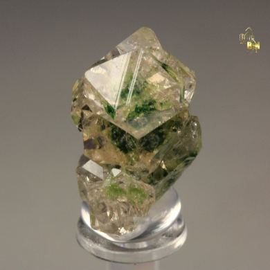 gem GARNET var. GROSSULAR with GREEN CHROMIAN PHANTOMS