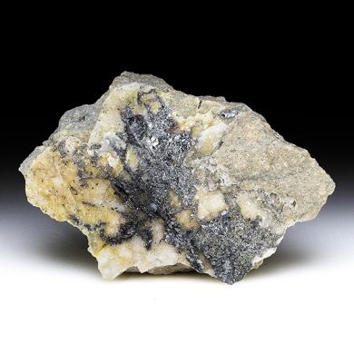 Nagyagite with Sylvanite, Quartz