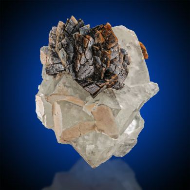 Siderite  on Fluorite