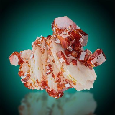 Vanadinite  on Baryte