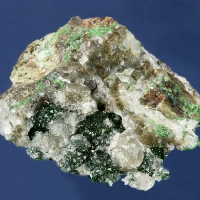 Malachite with Calcite