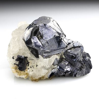 Galena with Calcite, Siderite