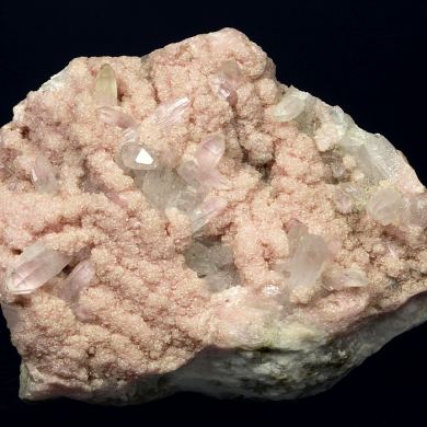 Rhodochrosite on Quartz