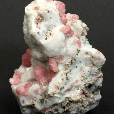 Rhodochrosite on Quartz