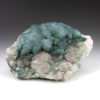 Malachite with Quartz