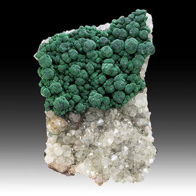 Malachite with Quartz