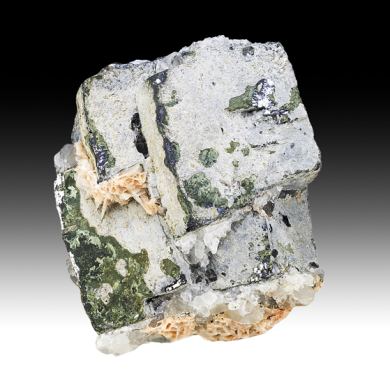 Galena with Cerussite, Plumbogummite, Quartz, Wulfenite