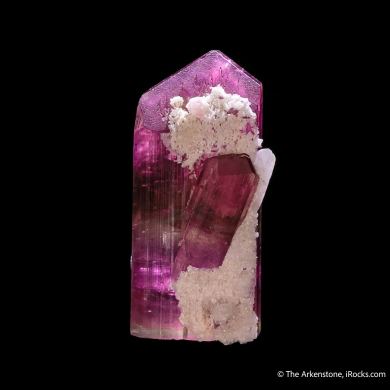 Elbaite Tourmaline with Stilbite