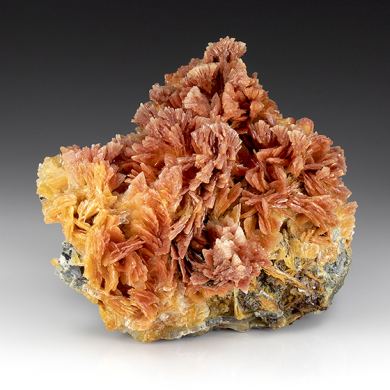 Barite with Realgar inclusions