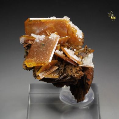 WULFENITE, CALCITE