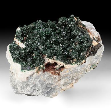 Malachite with Quartz