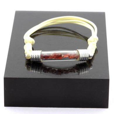 Raw Rhodolite Garnet bracelet.