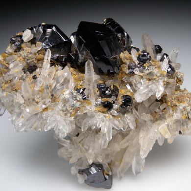 Cassiterite on Quartz