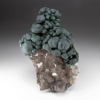 Malachite with Quartz