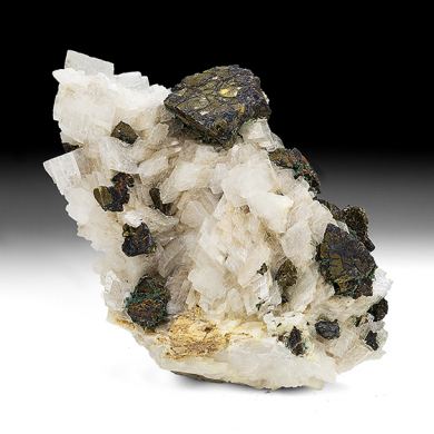 Chalcopyrite with Dolomite, Malachite