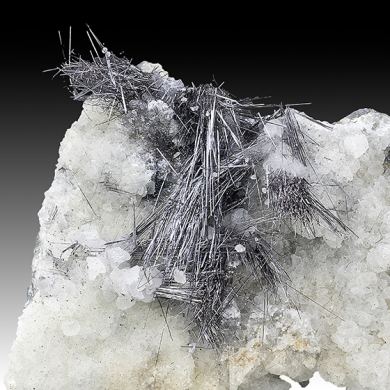 Kermesite with Calcite