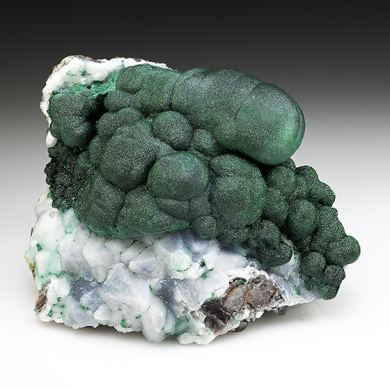 Malachite with Quartz