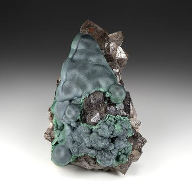 Malachite with Quartz