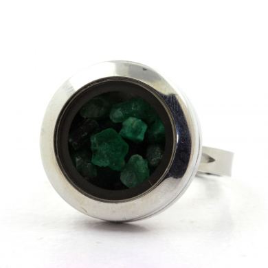 Raw Emerald Ring.