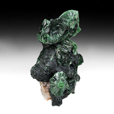 Malachite with Calcite