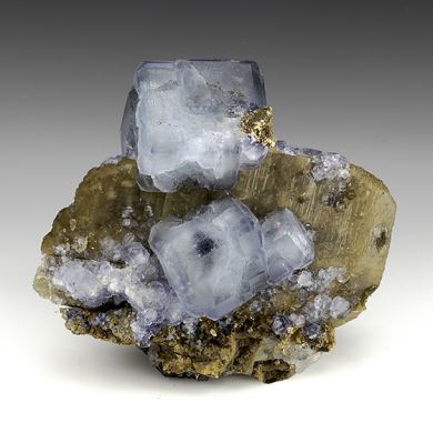 Fluorite with Siderite, Quartz