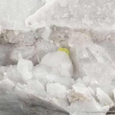 Quartz with Sulfur in Marble (Old classic)