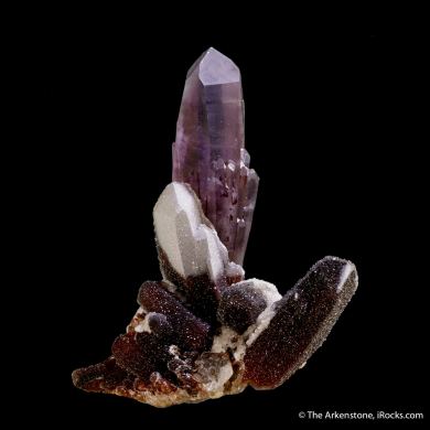 Amethyst with Quartz secondary growths