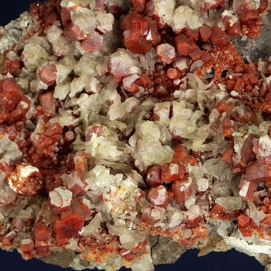 Vanadinite and Calcite