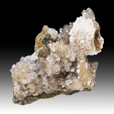 Bultfonteinite with Hydroxylapophyllite, Calcite