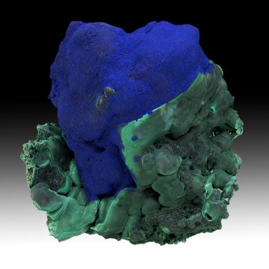 Azurite with Malachite