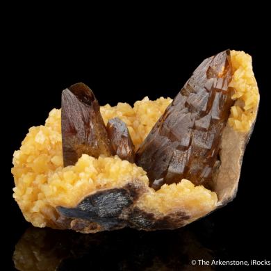 Baryte on Calcite