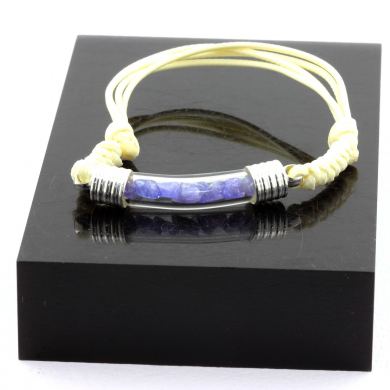 Raw Tanzanite bracelet.