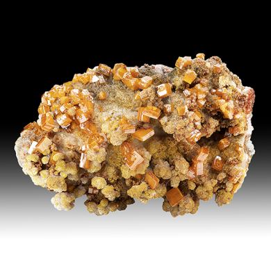 Wulfenite with Calcite, Vanadinite