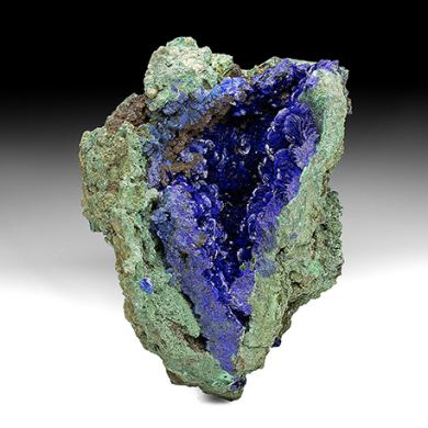 Azurite with Malachite