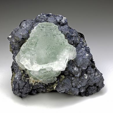 Fluorite with Galena, Pyrite, Calcite