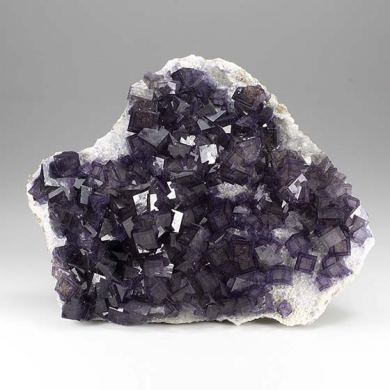 Fluorite with Quartz, Pyrite