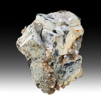 Galena with Cerussite, Plumbogummite, Quartz, Wulfenite