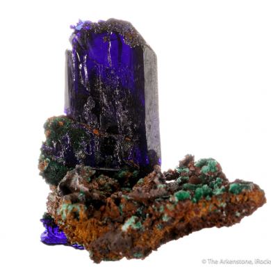 Azurite with Malachite