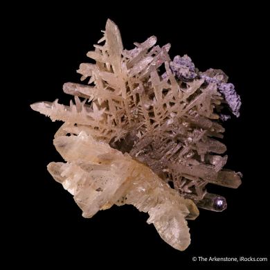 Cerussite (twinned)