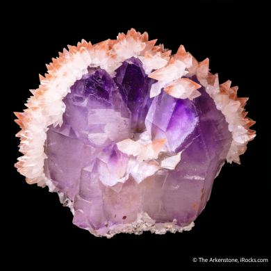 Quartz var. Amethyst with Calcite