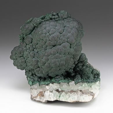 Malachite with Quartz