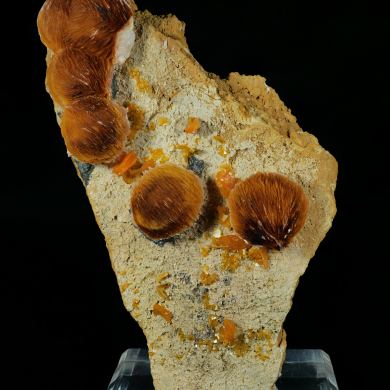 WULFENITE and BARYTE - Les Dalles Mine, Morocco