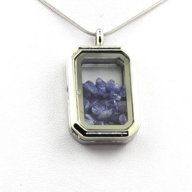 Raw Tanzanite Necklace.