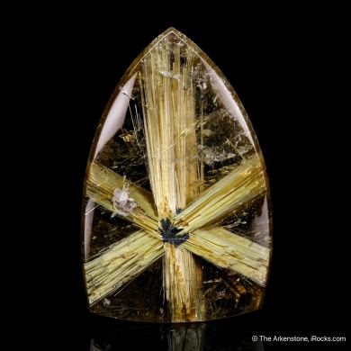 Rutile in Quartz cabochon